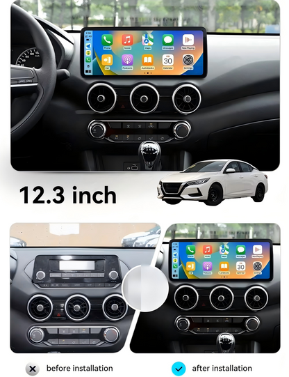 12.3'' For Nissan Sentra / Sylphy 2020-2022 Infotainment Navigation System Car Multimedia Touch Screen Head Unit Android14 Car Radio GPS