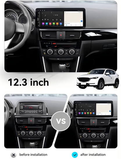 12.3'' For Mazda CX-5 2011-2015 Infotainment Navigation System Car Multimedia Touch Screen Head Unit Android14 Car Radio GPS