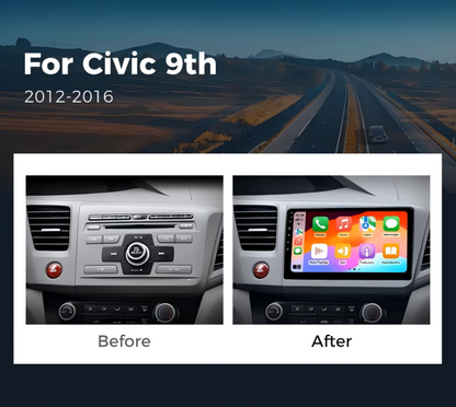 For Honda Civic 9 th 2012-2016 Infotainment Navigation System Car Multimedia Touch Screen Head Unit Android14 Car Radio GPS