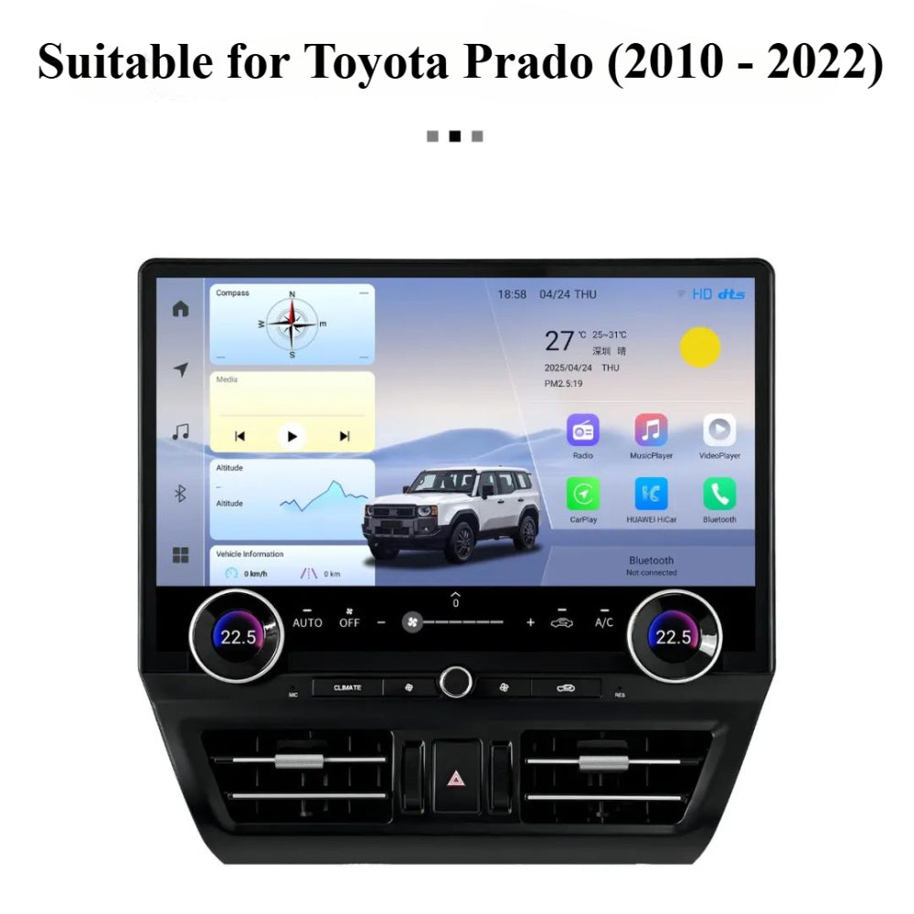 16.8inch Touch Screen For Toyota Prado 2010-2022 Android 13 Car Radio Multimedia Player Navigation