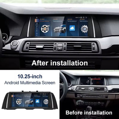 Android 14 10.25 inches For BMW 5 Series F10 F11 2009-2017 GPS Navigation Screen Upgrade ID8 Car Multimedia Center System Touch Screen Head Unit Car Radio GPS