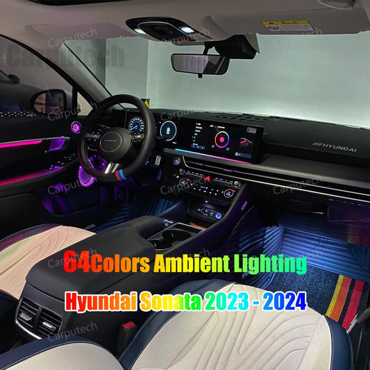 Upgrade Symphony LED Car Interior Ambient Lighting for Hyundai Sonata 2023 - 2024 Decoration Accessories