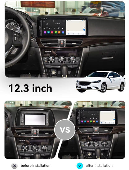 12.3'' For Mazda 6 / Atenza 2014-2017 Infotainment Navigation System Car Multimedia Touch Screen Head Unit Android14 Car Radio GPS