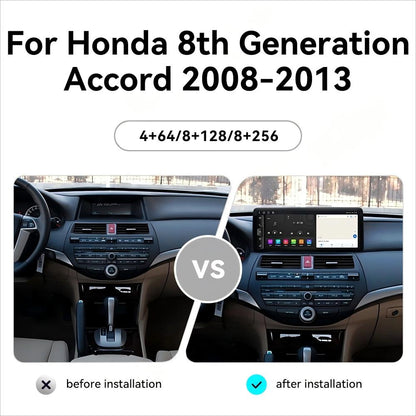12.3 inch For Honda Accord 8th 2008-2013 Infotainment Navigation System Car Multimedia Touch Screen Head Unit Android 14 Car Radio GPS