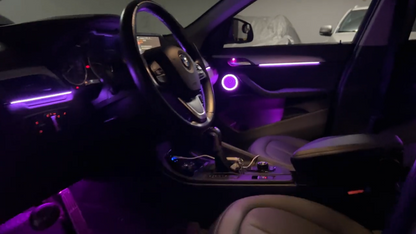 For BMW X1 X2 F48 F49 2016-2020 256 Colors Symphony LED Car Interior Ambient Lighting AirVent Strip Accessories Upgrade