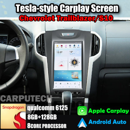 11.8" For Chevrolet Trailblazer/S10 2012-2015 Car Radio Headunit Stereo Carplay Upgrade Tesla Style Screen Android Auto GPS Navigation Multimedia Player
