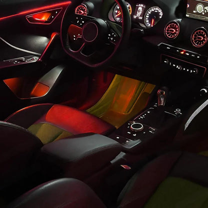 Upgrade 256 Colors Symphony or RGB Led Car Interior Ambient Lighting Decoration for Audi Q2 2019-2024 Atmosphere Strip Accessories