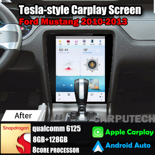 12.1" For Ford Mustang 2010-2013 Car Radio Headunit Stereo Carplay Upgrade Tesla Style Screen Android Auto GPS Navigation Multimedia Player