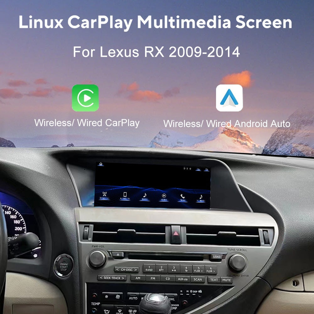 10.25 inch For Lexus RX 2009-2015 Linux Infotainment Navigation System Car Multimedia Touch Screen Head Unit Car Radio GPS
