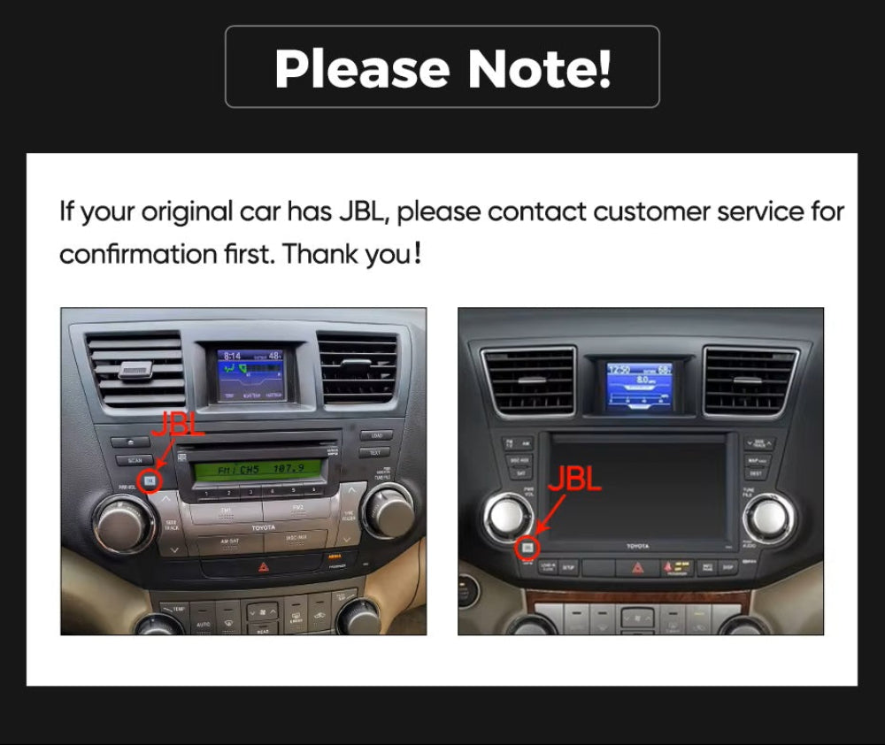 For Toyota Highlander XU40 2007-2013 Infotainment Navigation System Car Multimedia Touch Screen Head Unit Android14 Car Radio GPS