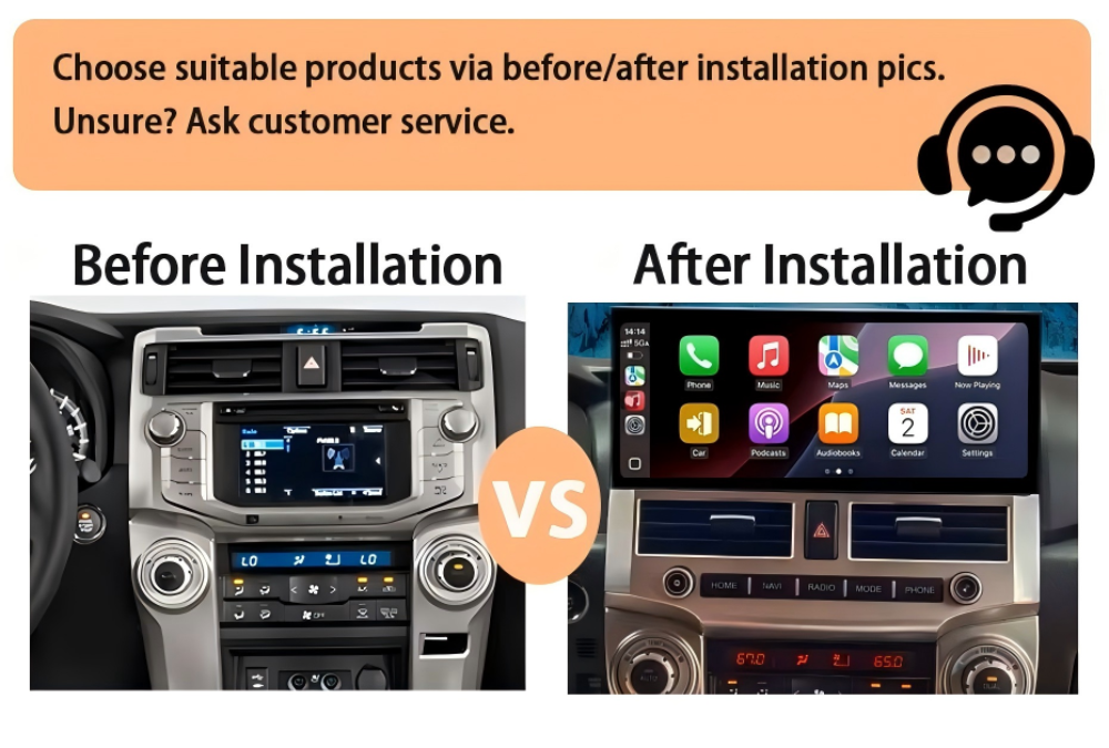 12.3 inch For Toyota 4runner 2007-2021 Infotainment Navigation System Car Multimedia Touch Screen Head Unit Android14 Car Radio GPS