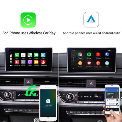 Wireless Auto Smart Box for Audi A4 S4 RS4 A5 S5 RS5 Q5 SQ5 NO-MMI 3G/3G+ 2009-2018 Support Carplay Android Auto