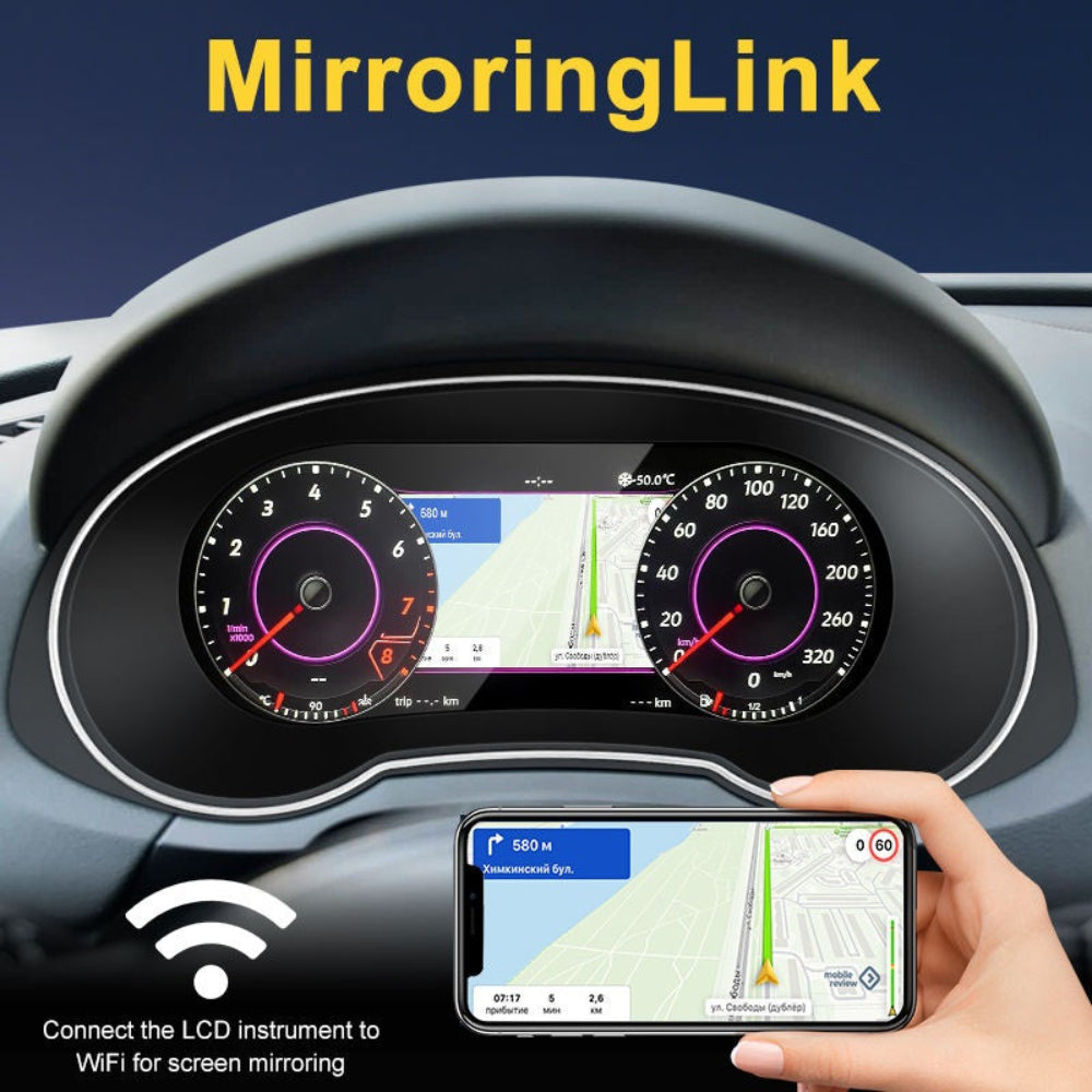 12.3" LCD Digital Dashboard Cluster For Audi Q3 2012-2018 Car Panel Speedometer Virtual Cockpit