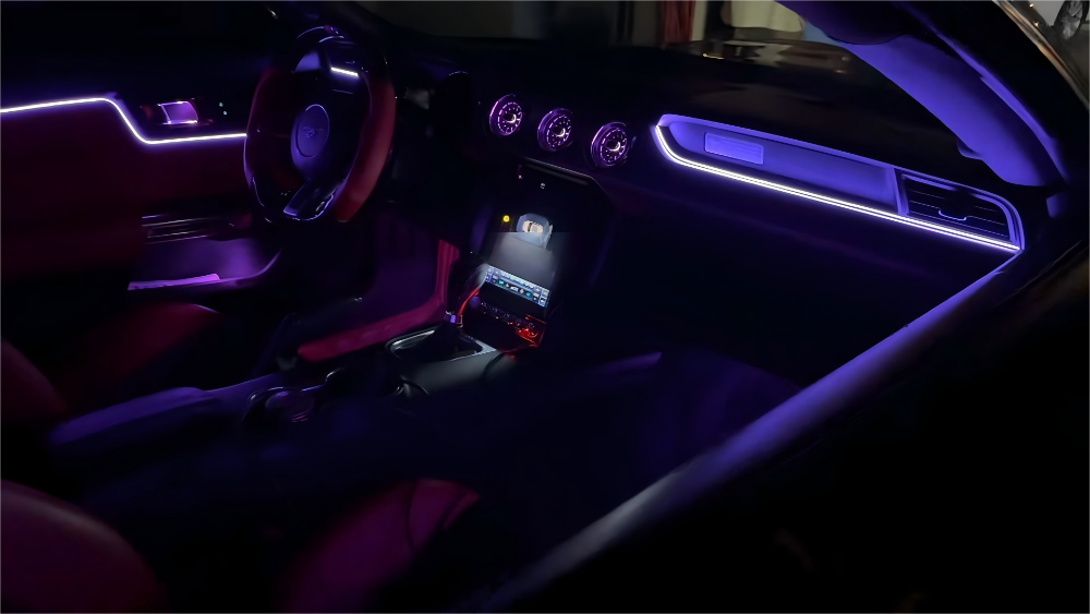 Upgrade Symphony LED Car Interior Ambient Lighting for Ford Mustang 2015-2023 Decoration Accessories