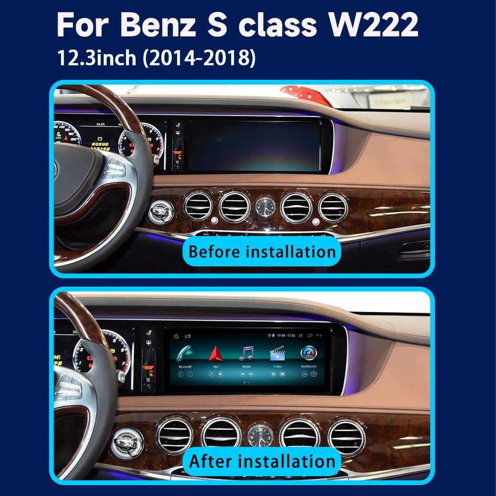 12.3 inch For Mercedes benz S Class NTG5.0 W222 2014-2017 Infotainment Navigation System Car Multimedia Touch Screen Head Unit Android Car Radio GPS