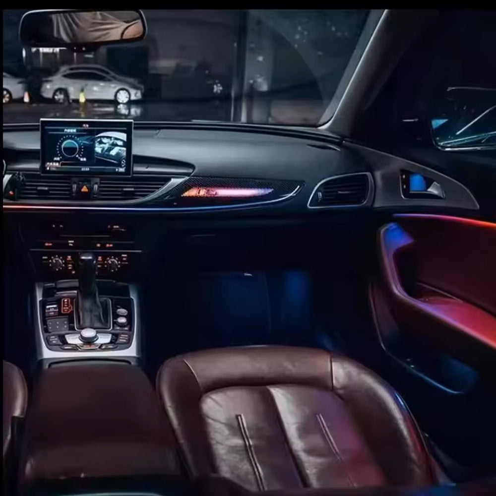 Upgrade 256 Colors Symphony Led Car Interior Ambient Lighting Decoration for Audi A6/S6/RS6 C7 2011-2018 Trim Accessories