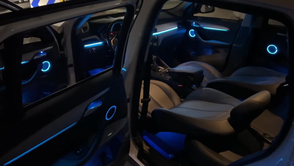 For BMW X1 X2 F48 F49 2016-2020 256 Colors Symphony LED Car Interior Ambient Lighting AirVent Strip Accessories Upgrade