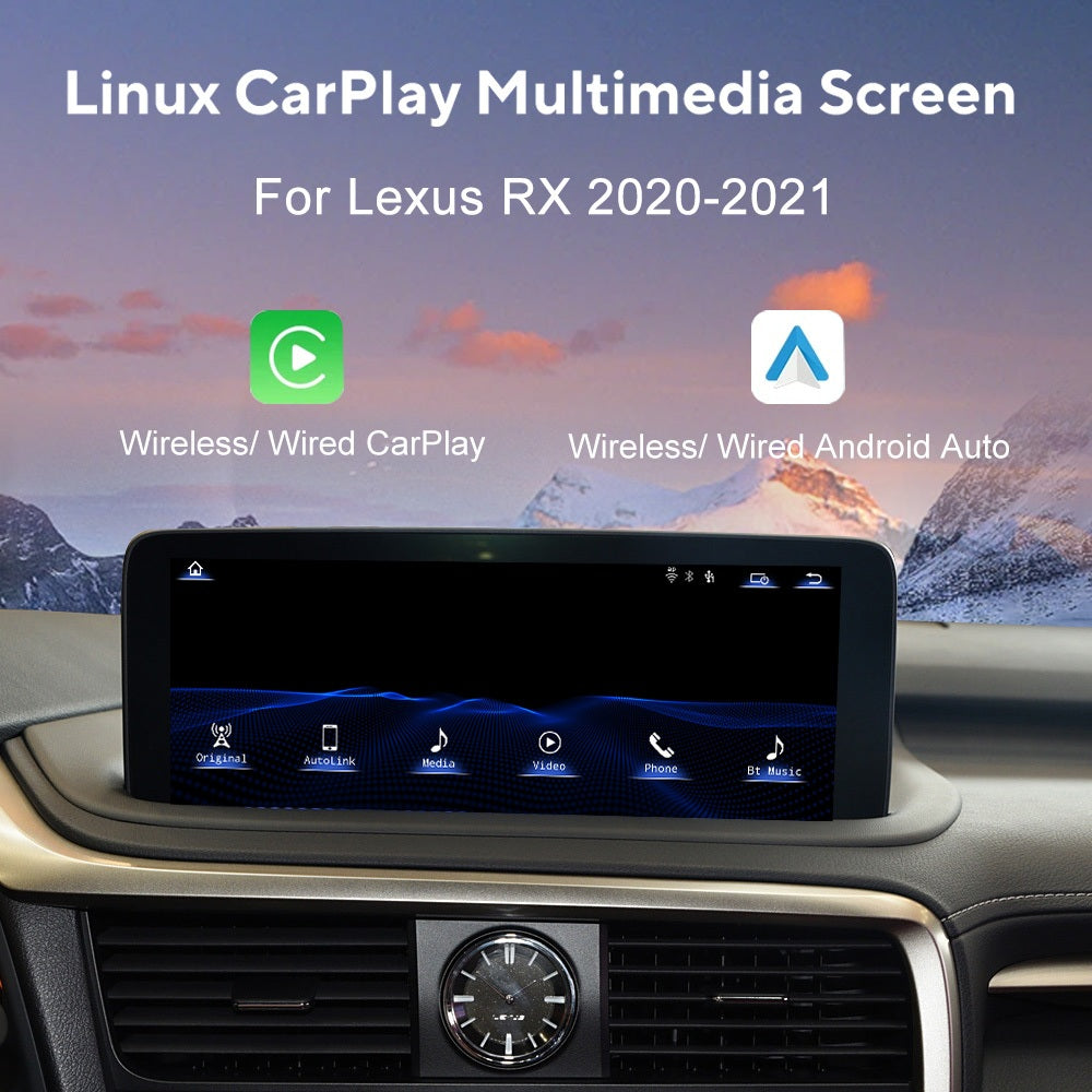 12.3 inch For Lexus RX 2020-2021 Linux Infotainment Navigation System Car Multimedia Touch Screen Head Unit Car Radio GPS
