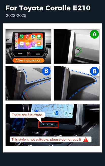 For Toyota Corolla 2022-2025 Infotainment Navigation System Car Multimedia Touch Screen Head Unit Android14 Car Radio GPS