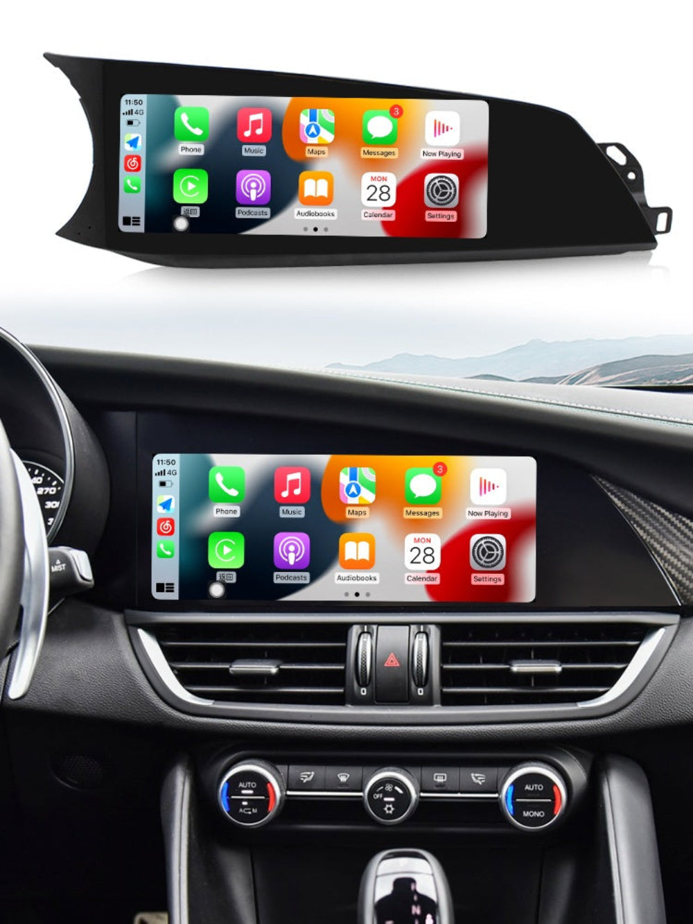10.25'' For Alfa Romeo Stelvio Giulia Ram 2015-2021 Android Screen Infotainment Navigation System Car Multimedia Touch Screen Head Unit Car Radio GPS