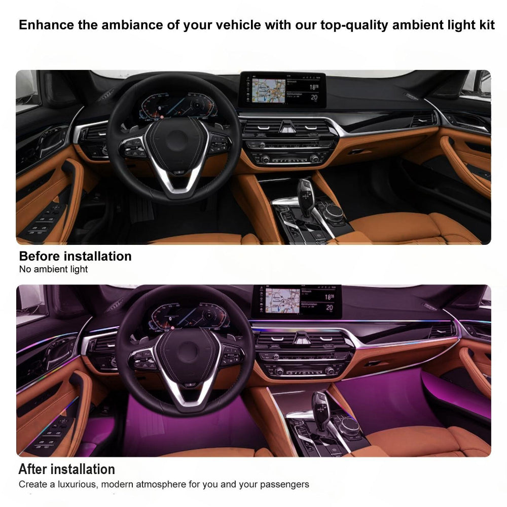 64 Colors Dynamic Symphony Universal Ambient Lighting Car Interior LED Atmosphere Lighting