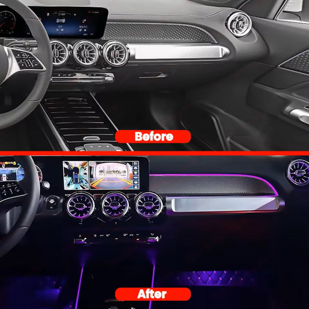 64 Colors Ambient Light For Mercedes Benz A-class W177 / CLA W118 / B-class W247 2019-2025 LED Car Neon Lamp Automotive Interior Decoration