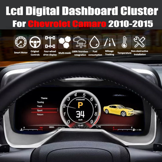 12.3" LCD Digital Dashboard Cluster For Chevrolet Camaro 2010-2015 Car Panel Speedometer Virtual Cockpit