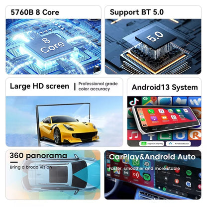 12.1" Qualcomm For Ford Edge 2008-2014 Car Radio Stereo Carplay Upgrade Tesla Style Screen Android Auto GPS Navigation Multimedia Player