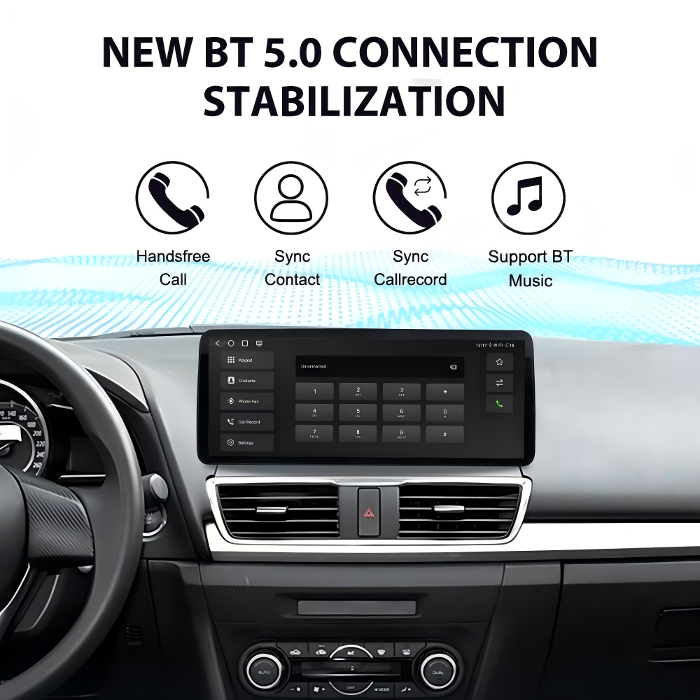 12.3'' For Mazda 3 / Axela 2008-2012 Infotainment Navigation System Car Multimedia Touch Screen Head Unit Android14 Car Radio GPS