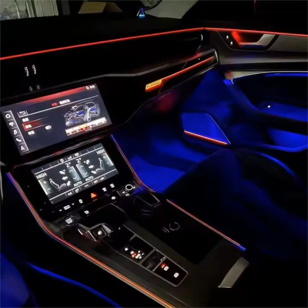 Full Set Car Interior Ambient Light for Audi A6 A7 C8 2019-2024 Upgrade Light Kit Dashboard Center Console Door Trim