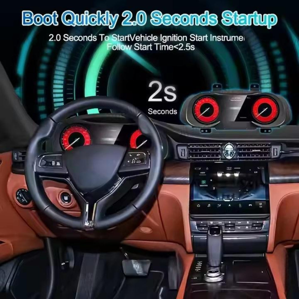 For Maserati Levante 2016-2020 12.3" LCD Digital Dashboard Cluster Car Panel Speedometer Virtual Cockpit