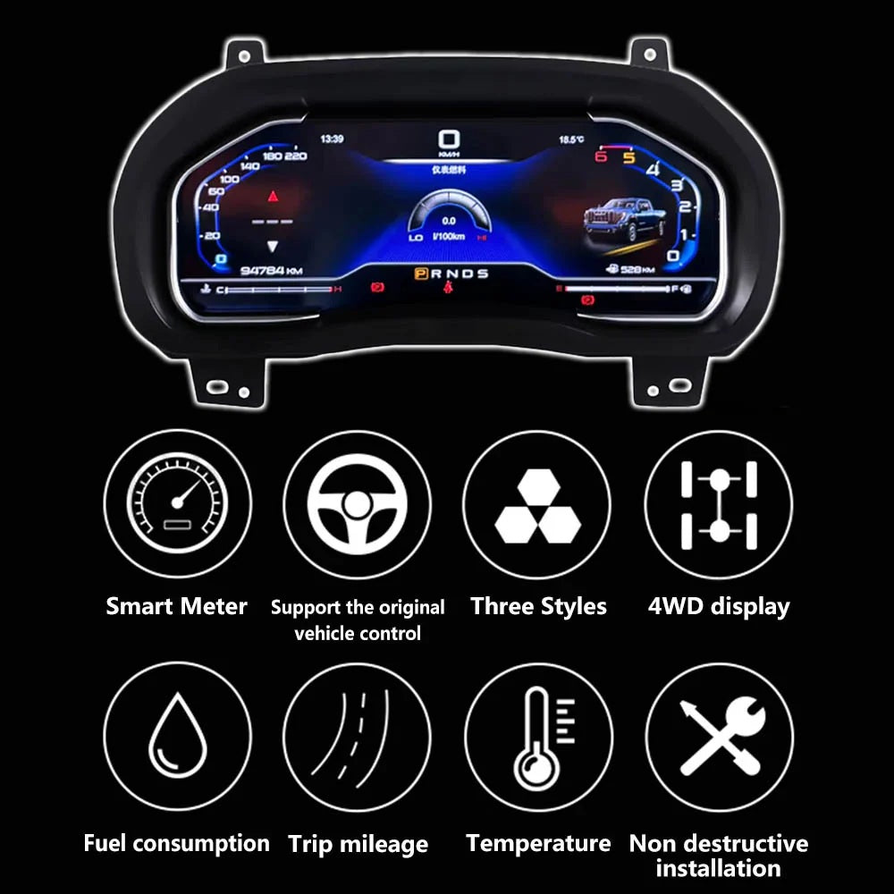 For Chevrolet Silverado / GMC Sierra 2013 - 2020 12.3" LCD Digital Dashboard Cluster Car Panel Speedometer Virtual Cockpit