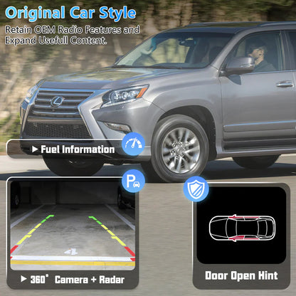 13.3'' For LEXUS GX400 / GX460 2010-2021 Android Screen UPGRADE to GX550 2024 Infotainment Navigation System Car Multimedia Touch Screen Head Unit Car Radio GPS