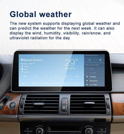 12.3 inch For BMW X5 E70 X6 E71 E72 Infotainment Navigation System Car Multimedia Touch Screen Head Unit Android Car Radio GPS