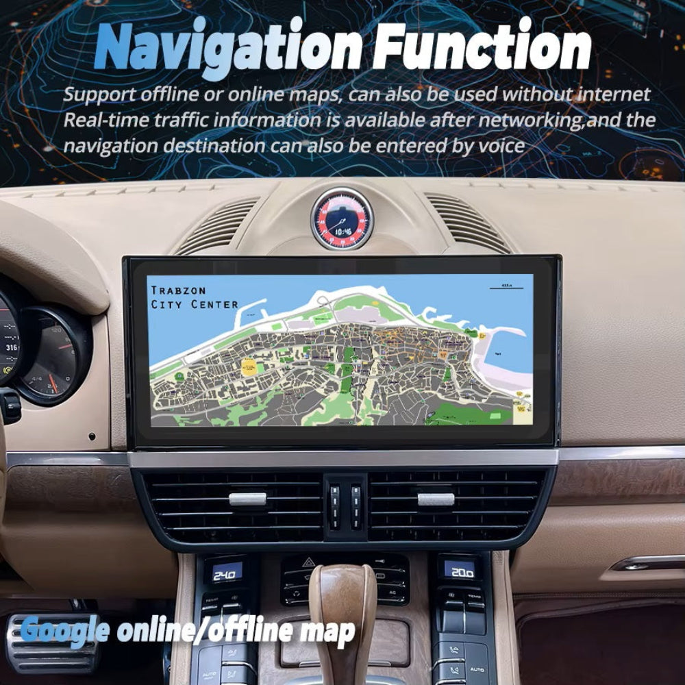 12.3" Porsche Cayenne 2010-2017 Navigation IPS Screen Car Radio Multimedia Player Carplay DSP