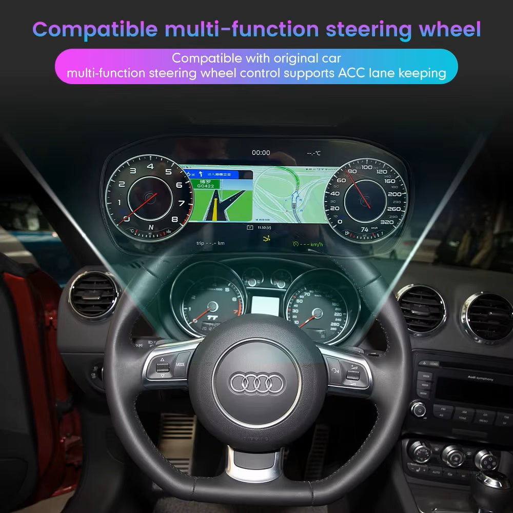For Audi A3 2014-2020 12.3" LCD Digital Dashboard Cluster Car Panel Speedometer Virtual Cockpit
