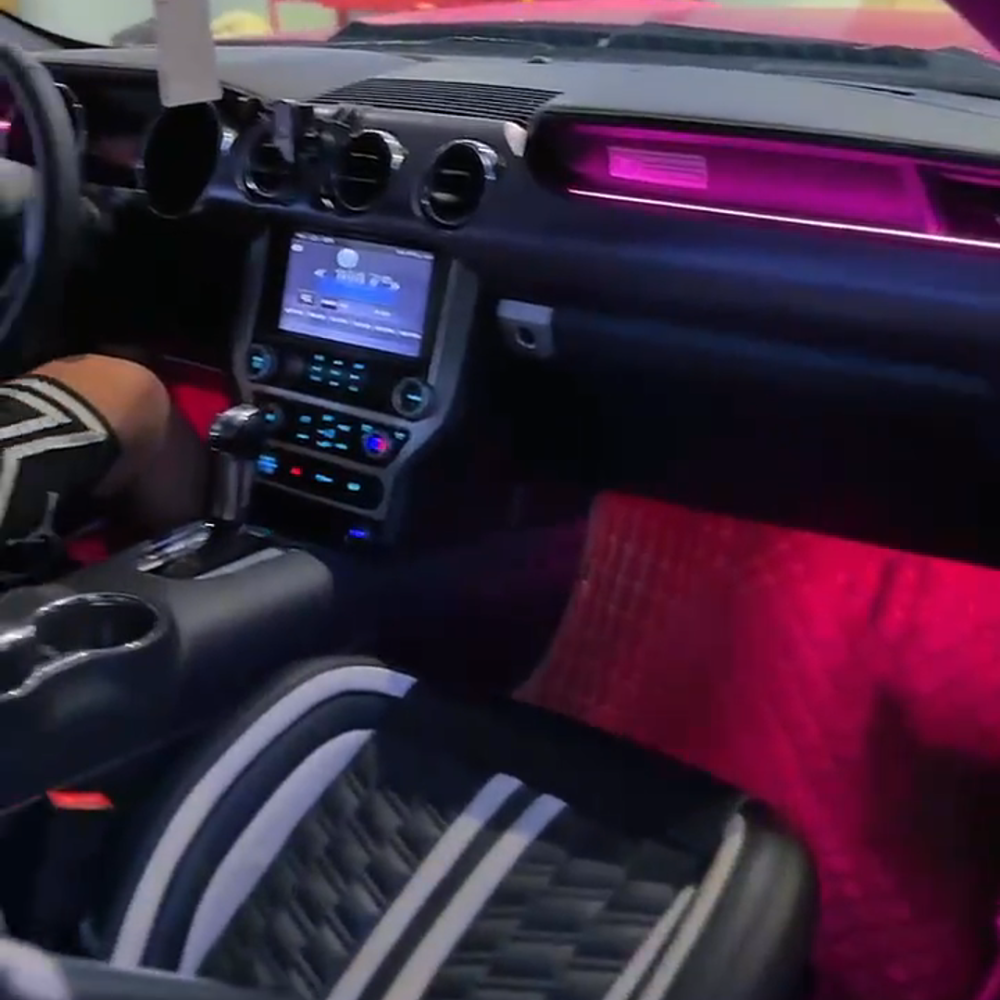 Upgrade Symphony LED Car Interior Ambient Lighting for Ford Mustang 2015-2023 Decoration Accessories