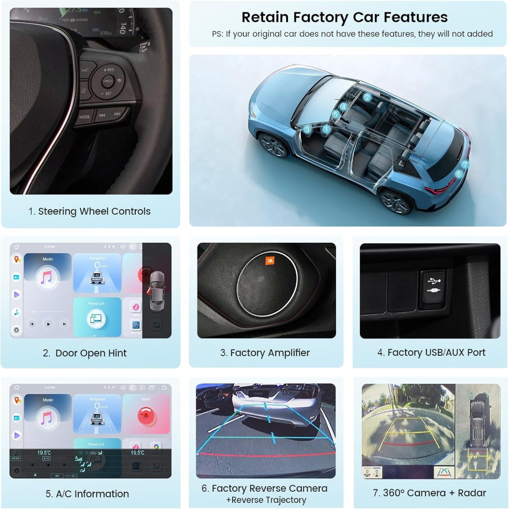 12.3'' For Toyota RAV4 2019-2022 Android Screen Infotainment Navigation System Car Multimedia Touch Screen Head Unit Car Radio GPS