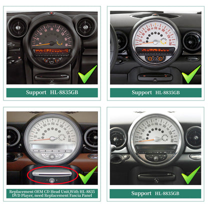 8" For Mini Cooper Mini Hatch/Hardtop 2007 - 2013 Car Radio Stereo Carplay Upgrade Screen Android Auto GPS Navigation Multimedia Player