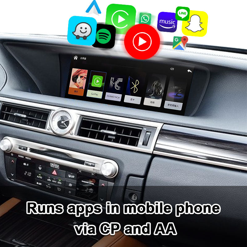 Carputech Carplay Android Auto Interface box for Lexus GS GS200t GS300 GS350 2013-2020 IS RX RC with GPS Navigation , Mirror Link,Carplay Module