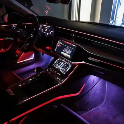 Full Set Car Interior Ambient Light for Audi A6 A7 C8 2019-2024 Upgrade Light Kit Dashboard Center Console Door Trim