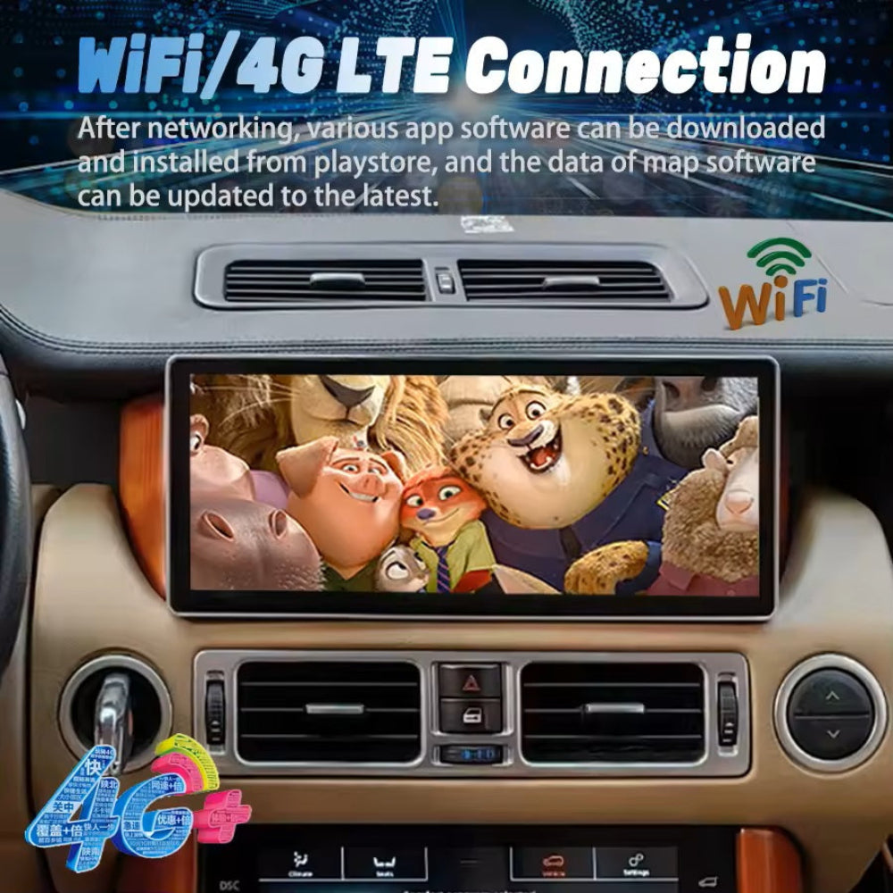 12.3" screen For Range Rover V8 L322 2002-2012 Android Car Radio Multimedia Player GPS Navigated Carplay Auto Land Rover