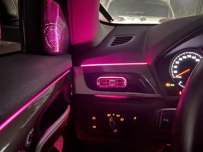 For BMW X1 X2 F48 F49 2016-2020 256 Colors Symphony LED Car Interior Ambient Lighting AirVent Strip Accessories Upgrade