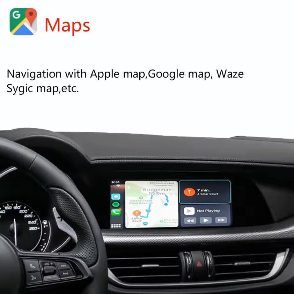 OEM Wireless Apple CarPlay & Android Auto Upgrade Module for Alfa Romeo Stelvio / Giulia /Giulietta 2014-2019 Retrofit Automotive Interface