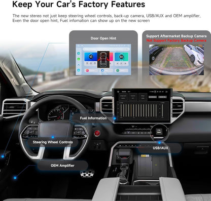 14.6'' For Toyota Tundra 2022-2025 Android Screen Infotainment Navigation System Car Multimedia Touch Screen Head Unit Car Radio GPS