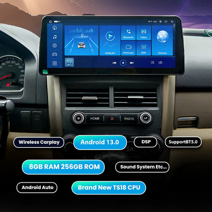 12.3 inch For Honda CR-V 2007-2011 Infotainment Navigation System Car Multimedia Touch Screen Head Unit Android Car Radio GPS