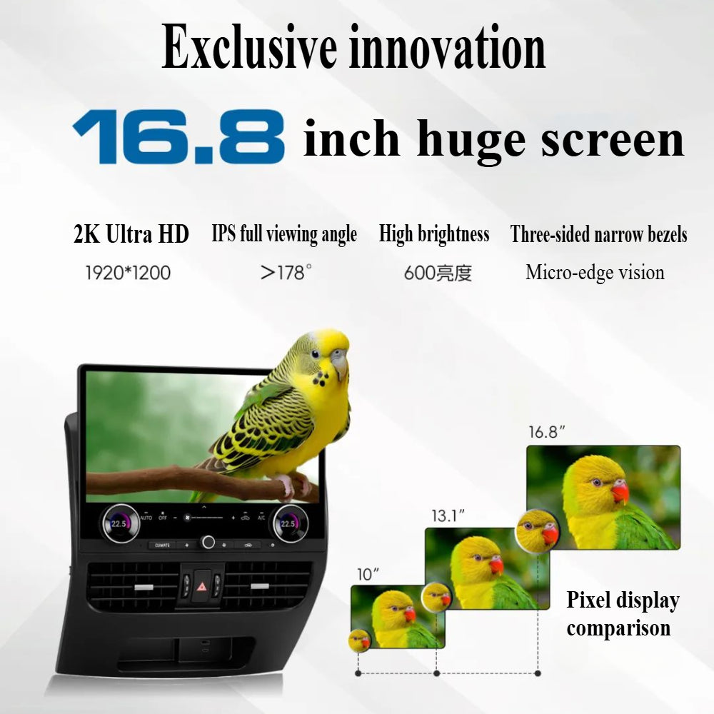 16.8inch Touch Screen For Toyota Prado 2010-2022 Android 13 Car Radio Multimedia Player Navigation