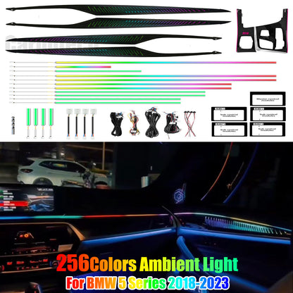 Upgrade 256 colors Symphony LED Car Interior Ambient Lighting For BMW 5 Series G30 G38 2018-2023 Atmosphere Strip Accessories