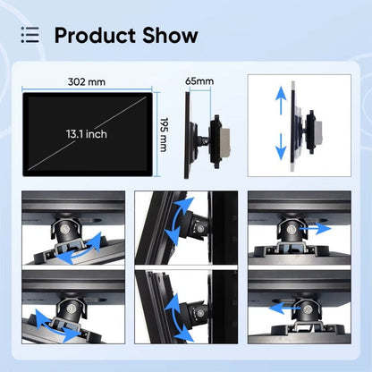 13.1 inch For Toyota Highlander 2014-2019 Infotainment Navigation System Car Multimedia Touch Screen Head Unit Android14 Car Radio GPS