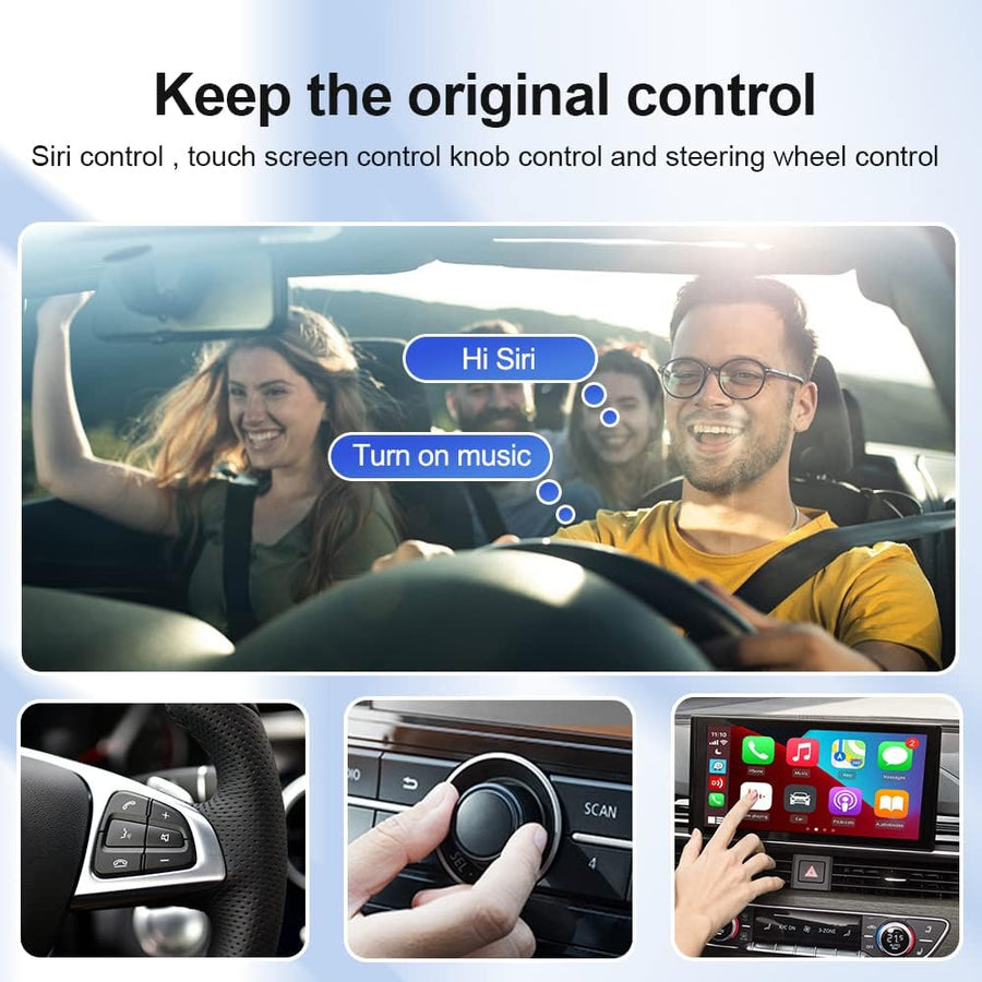 CarlinKit CarPlay Dongle only for Car with Android Head Unit System  4.4.0+,New Upgrade Version,Built-in APK App,Support Wired/Wireless